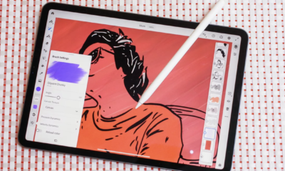 usando el apple pencil para dibujar en un iPad