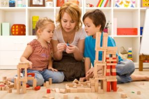 Family activities in the kids room