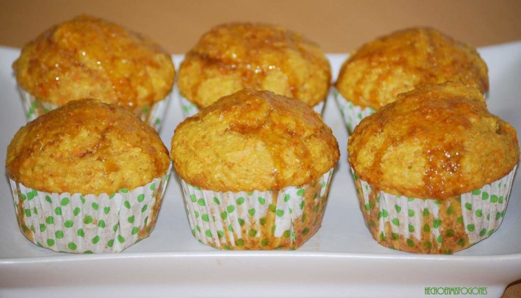 muffins de zanahoria con avena