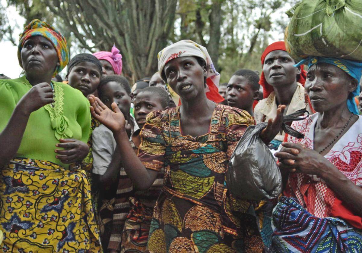 mujeres desplazadas en el congo