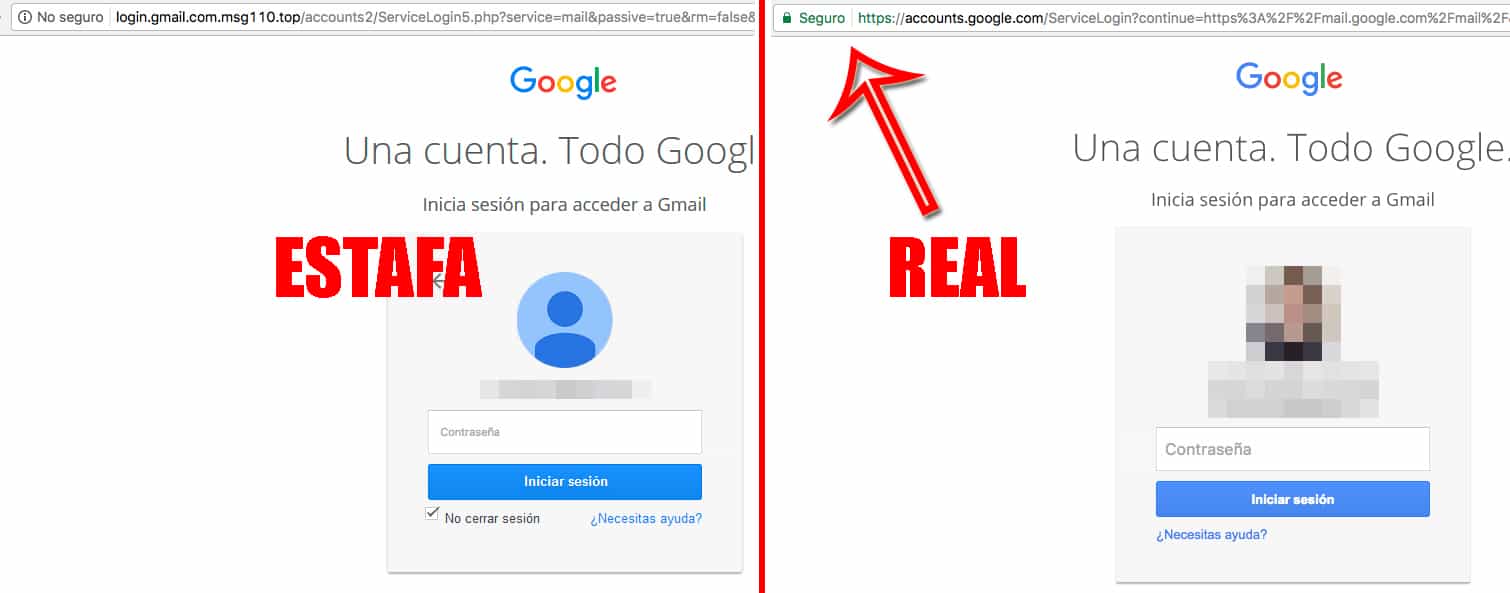 estafa de correo gmail